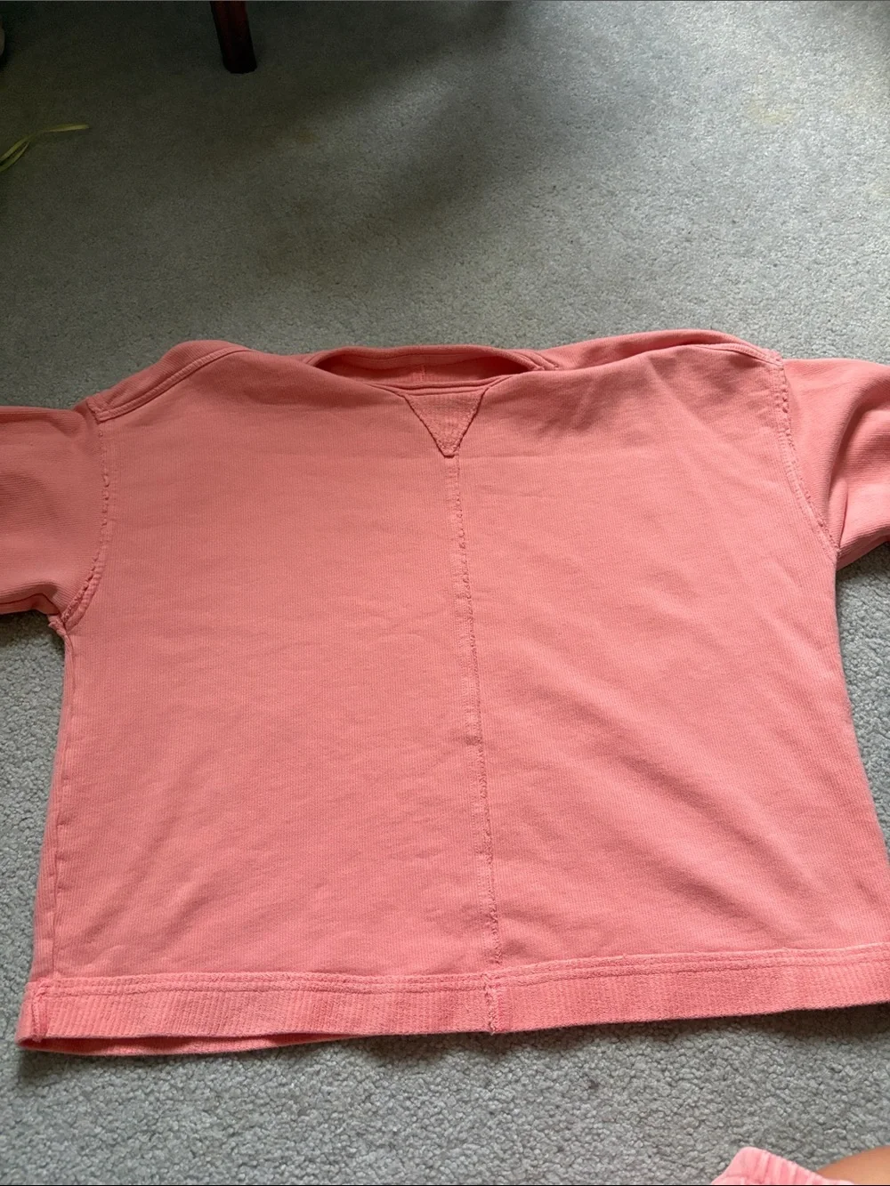 aerie Coral Pink Sweatshirt and Shorts Set